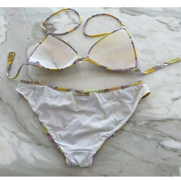 EMILIO PUCCI YELLOW MULTI BIKINI SIZE IT 42 / US 8 - Picture 9 of 12